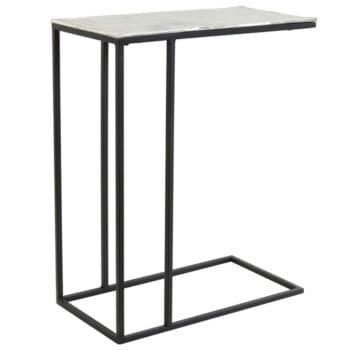 TAVII zwarte metalen zuil met zilver blad 60cm