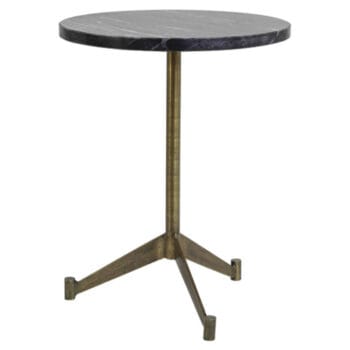 DENUU plantentafeltje zwart marmer met gouden poot 51cm