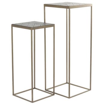 DALTU zuil goud met zwart visgraad blad 80 + 100cm