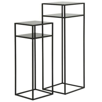 ARLY zuil plantenzuil zwart met glas 80 + 100cm