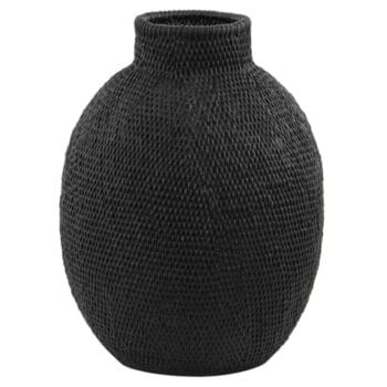 SHABA grote zwarte vaas 40cm