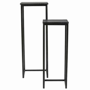 LUMII zwarte zuil hoog als set van 83 + 103 cm