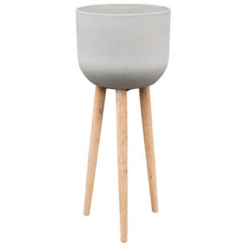 LANDON grijze bloempot op poten 97cm