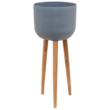 LANDON blauwe bloempot op poten 97cm