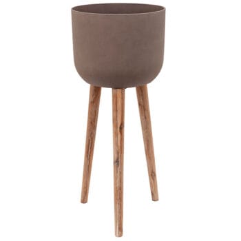 LANDON bruine bloempot op standaard 86cm