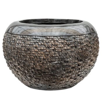 VADA brons zwarte grote bloempot 45cm breed