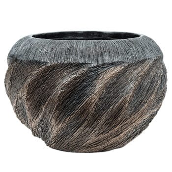 UNDA zwart bronzen grote bloempot 45cm breed