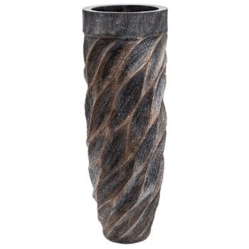 UNDA XL hoge zwart bronzen vaas 110cm