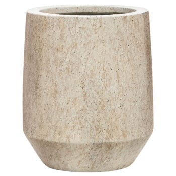 ELYS travertin bloempot beige 33cm hoog