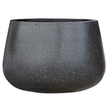 TERRAZZO bloembak mat zwart 51cm breed