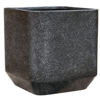 TERRAZZO zwarte grote plantenbak graniet 56cm