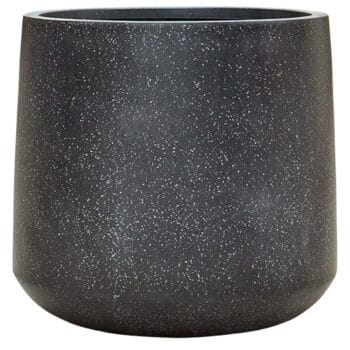 TERRAZZO grote bloempot mat zwart 57cm breed