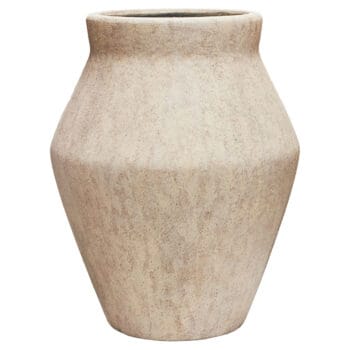 ELYS travertin vaas beige voor buiten 75cm hoog
