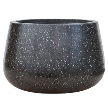 TERRAZZO plantenbak mat zwart 37cm breed