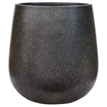 TERRAZZO hoge bloempot mat zwart 56cm hoog