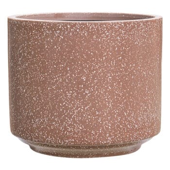 TERRAZZO ronde bloempot terra rood 43cm breed
