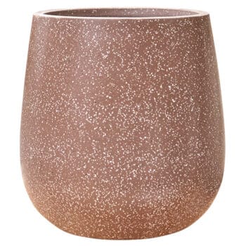 TERRAZZO hoge bloempot mat terra rood 40cm