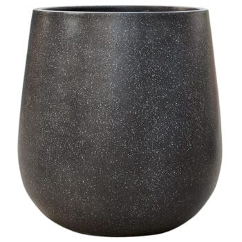 TERRAZZO hoge bloempot mat zwart 76cm hoog