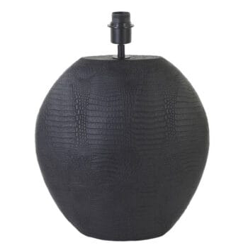 SARAA lampvoet slangenleer print zwart 48cm