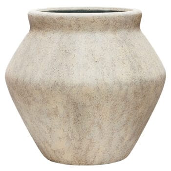 ELYS travertin vaas beige voor buiten 46cm hoog