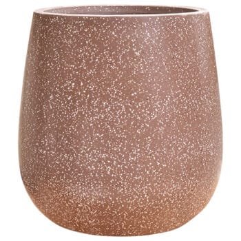 TERRAZZO hoge bloempot mat terra rood 56cm