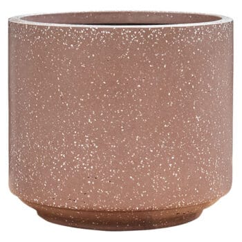 TERRAZZO ronde bloempot terra rood 37cm breed