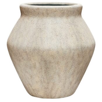 ELYS travertin vaas beige voor buiten 61cm hoog