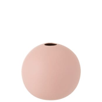 Vase Ball Ceramic Pastel Pink Medium