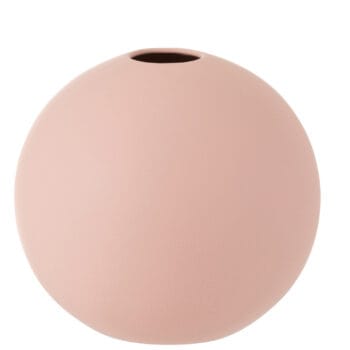 Vase Ball Ceramic Pastel Pink Large