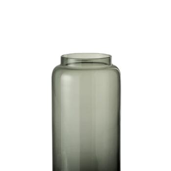Vase Right Long Glass Grey Small