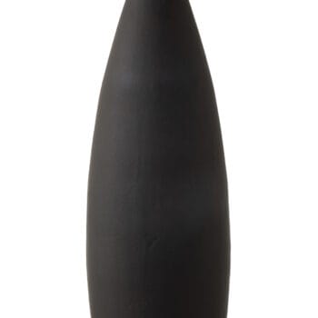 Vase Oval Glass Matte Black