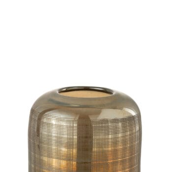 Vase Torino Glass Green/Gold Small