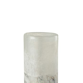 Vase Scavo Cylinder Glass Grey Small