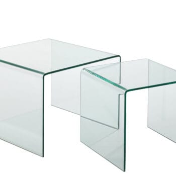 Set Van 2 Sidetable Glass Transparant
