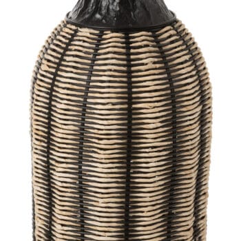 Vase Decoration Rope/Rattan Black/Natural
