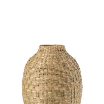 Vase Long Decorative Seagrass/Bamboo Natural