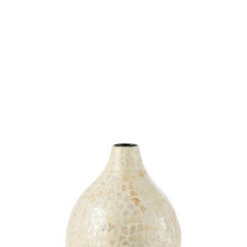 Vase Nuye Drop Shells/Bamboo Ivory