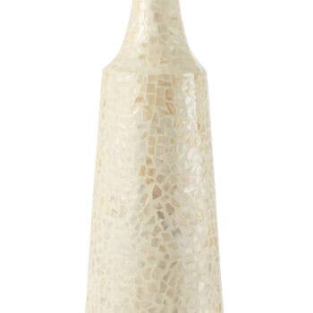 Vase Nuye Long Shells/Paper Ivory