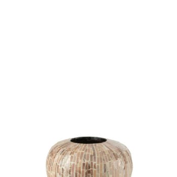 Vase Nuye Ball Shells/Bamboo Beige