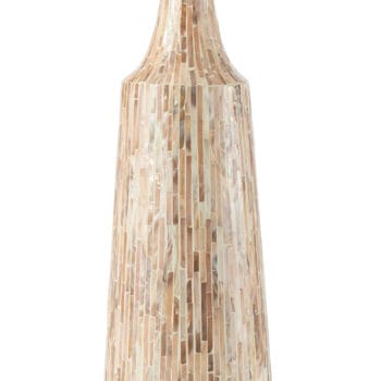 Vase Nuye Bottle Shells/Paper Beige
