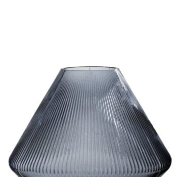 Vase Lina Ridges Glass Blue Large