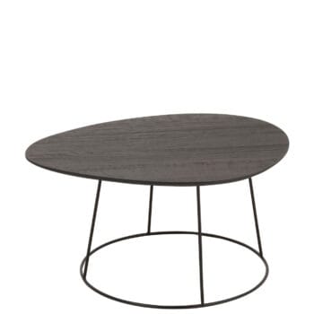 Sidetable Oval Wood/Metal D Br L