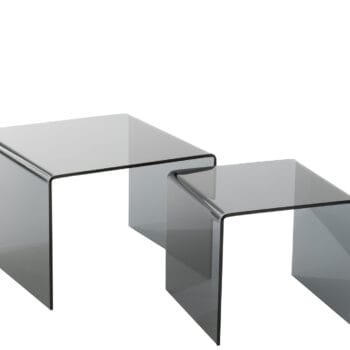 S/2 Sidetable Glass Black