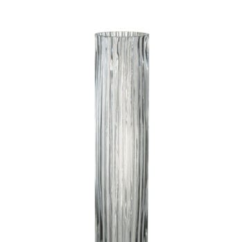 Vase Cylinder Lines Glass Transparent Large