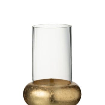 Vase Cylinder Ring Low Glass Transparent Small