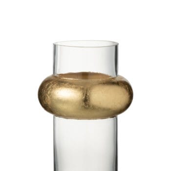 Vase Cylinder Ring High Glass Transparent Small