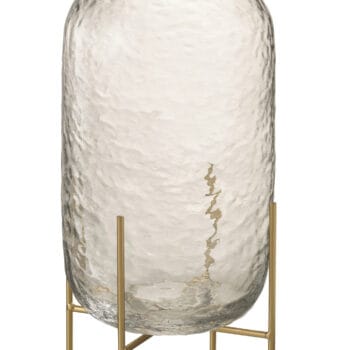 Vase Round +Base Glass Transparent Large