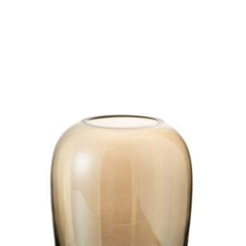 Vase Egg Glass Brown Small