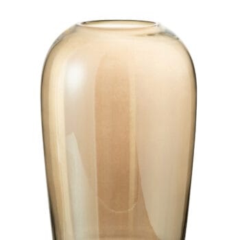 Vase Egg Glass Brown Large