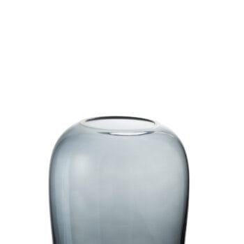 Vase Egg Glass Grey Small